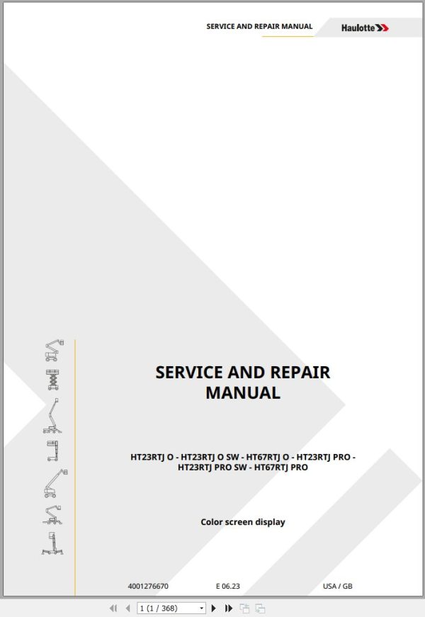 Haulotte Forklift Operator Maintenance Repair Parts Service Manuals 4.10 GB PDF 3