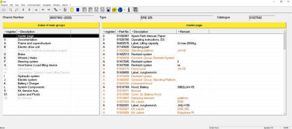 JUNGHEINRICH JETI ForkLift ET v4.37 2024 Updated 510 12.2023 Spare Parts Catalog 3