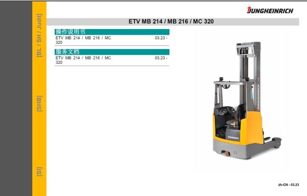 JUNGHEINRICH JETI SH v4.37.02 CN02 09.2023 Service Information 3