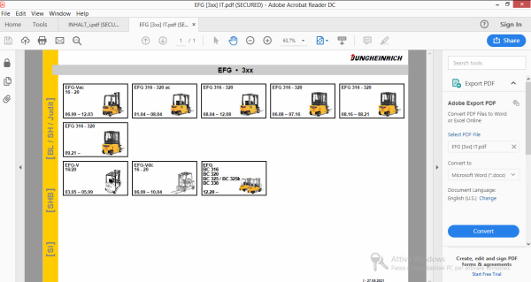 JUNGHEINRICH Service Manual Program SH v4.37.00 IT 06 2