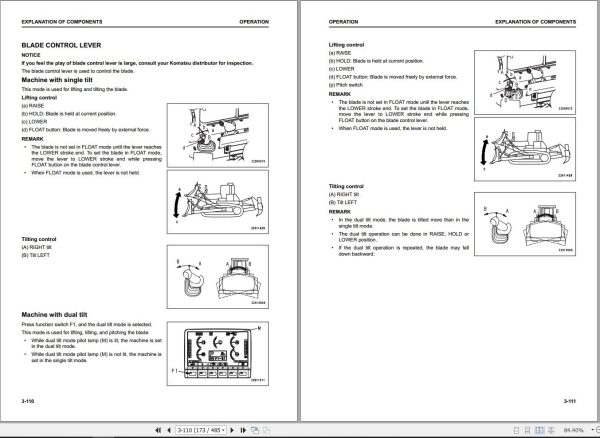 Komatsu Bulldozer D155AX 8 Operation Maintenance Manual PEN01407 03 1