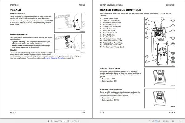 Komatsu Dump Truck 830E 5 Operation Maintenance Manual CEAM032209 1