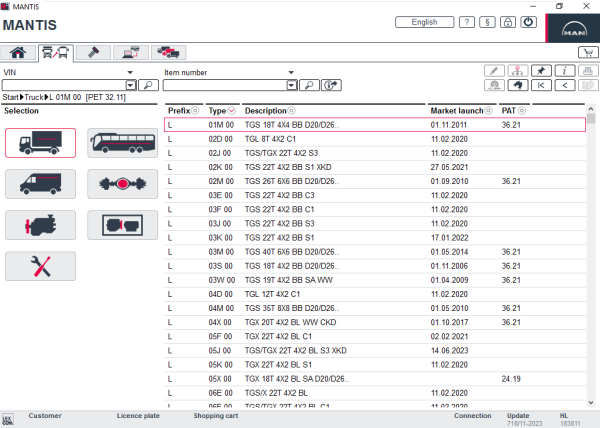 MAN MANTIS EPC v718 11.2023 Spare Parts Catalog New Interface 2