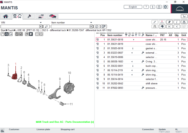 MAN MANTIS EPC v718 11.2023 Spare Parts Catalog New Interface 4