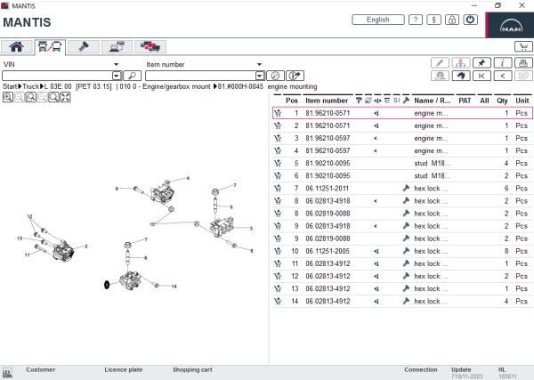 MAN MANTIS EPC v718 11.2023 Spare Parts Catalog New Interface 5