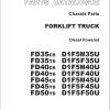 Nissan Forklift 1F5 Series Parts Catalog PCFJE 43A180