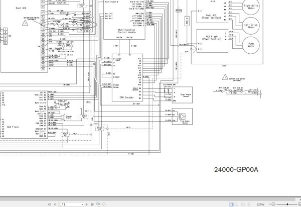 Nissan Forklift 1S1 Electrical Schematics