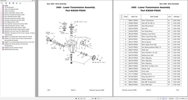 Nissan Forklift 1W1 Spare Parts Catalog