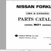 Nissan Forklift B01 Series Parts Catalog CF060 UBOOK
