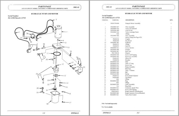 Nissan Forklift EWPN 40 Parts Manual 1