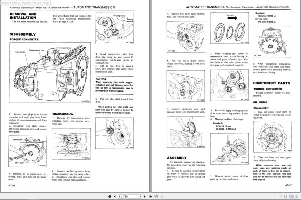 Nissan Forklift F03 Series Service Manual 1