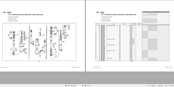 Nissan Forklift J01 Series Parts Catalog CF380 UBOOK 1