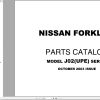 Nissan Forklift J02UPE Series Parts Catalog CF460 UBOOK