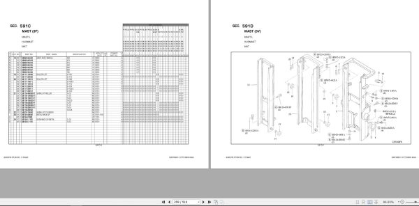 Nissan Forklift J02UPE Series Parts Catalog CF460 UBOOK 1