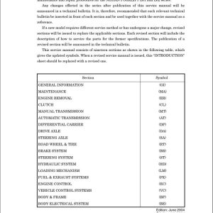 Nissan Forklift L01 L02 Series Service Manual