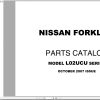 Nissan Forklift L02UCU Series Parts Catalog CF580 UBOOK