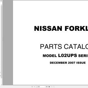 Nissan Forklift L02UPS Series Parts Catalog CF530 UBOOK
