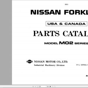 Nissan Forklift M02 Series Parts Catalog CF140 UBOOK