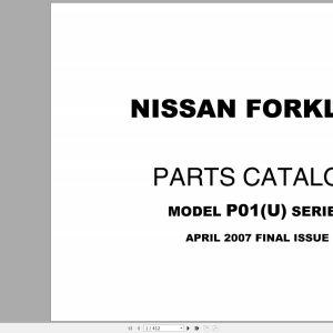 Nissan Forklift P01U Series Parts Manual CF350 UBOOK