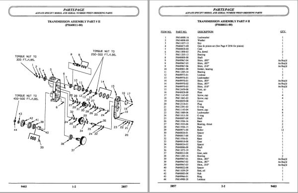 Nissan Forklift RRTN 130F Parts Manual 1