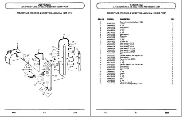 Nissan Forklift RRTN 130G RRTN 134D Parts Manual 1