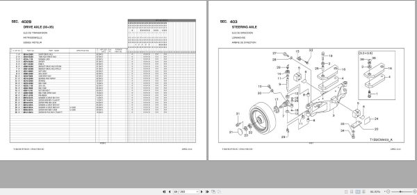 Nissan Forklift T1B2CM Parts Catalog CF652 UBOOK 1