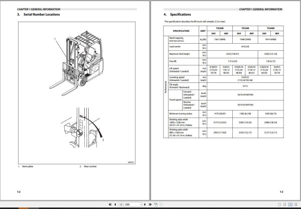 Nissan Forklift TX30M TX35M TX40M Service Manual
