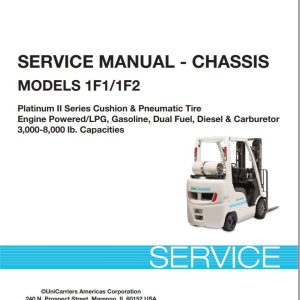 Unicarriers Forklift 1F1 1F2 Service Manual Chassis 997SE 45000