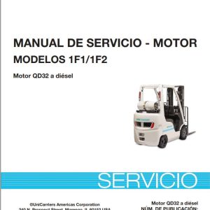 Unicarriers Forklift 1F1 1F2 Service Manual Engine SM45U QD32E SP ES