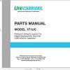 Unicarriers Forklift 1F1UC Parts Manual PM4UC 1F1UC