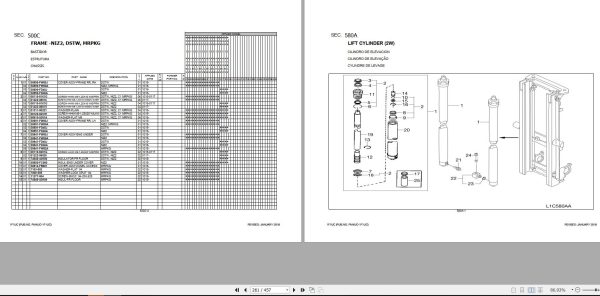 Unicarriers Forklift 1F1UC Parts Manual PM4UC 1F1UC 1