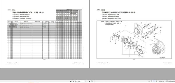 Unicarriers Forklift 1F2UC Parts Manual PM4UC 1F2UC 1
