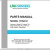 Unicarriers Forklift 1F2UCU Parts Manual PM4UC 1F2CU