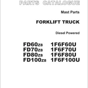 Unicarriers Forklift 1F6 Series Parts Catalogue PCFJE 30C160