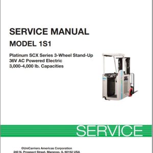 Unicarriers Forklift 1S1 Service Manual SM1UC 1S100