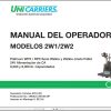 Unicarriers Forklift 2W1 2W2 Operators Manual 0M3UC 2W120 SP ES