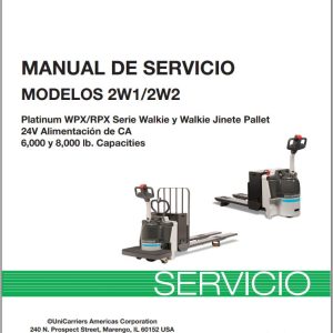 Unicarriers Forklift 2W1 2W2 Service Manual SM3UC 2W120 SP ES