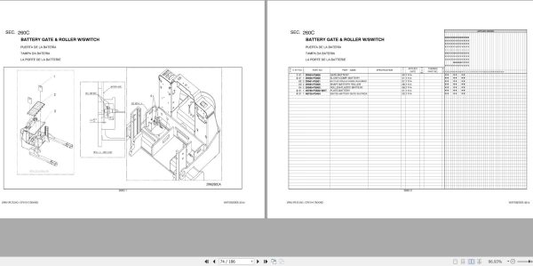 Unicarriers Forklift 2W6 Parts Manual CF870 UBOOK 1