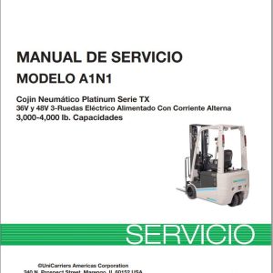Unicarriers Forklift A1N1 Service Manual SM1UC A1N10 SP ES