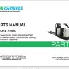 Unicarriers Forklift E2W3 Parts Manual 997PE 33100