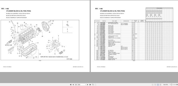 Unicarriers Forklift FG 35 FD50 A1 Parts Manual PF EBMAE 1