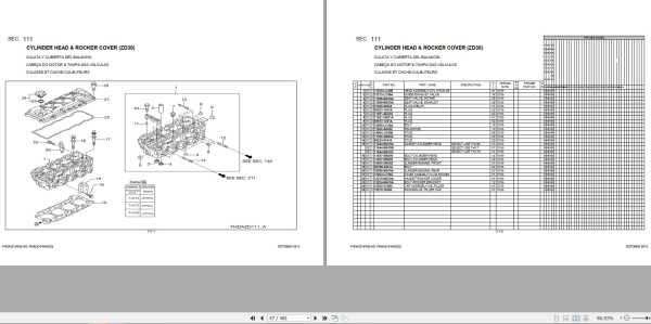 Unicarriers Forklift FHD Parts Manual PM5UC FHDAZD 1