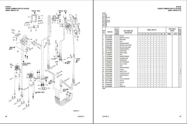 Unicarriers Forklift PFD60M PFD70M Parts Manual 997PE 56100 1