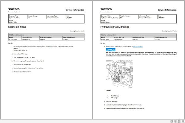Volvo Skid Steer Loader MC85C Service Repair Manual