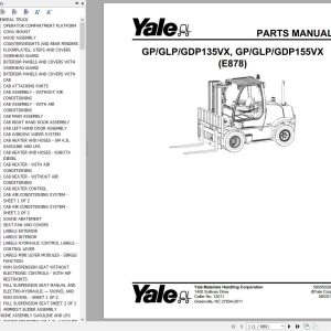 Yale Forklift GP135VX to GP155VX Parts Manual 550055262 1