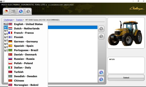 AGCO EDT V1.125.23332.1197 2023.5.OC1 01.2024 Diagnostic Software 4