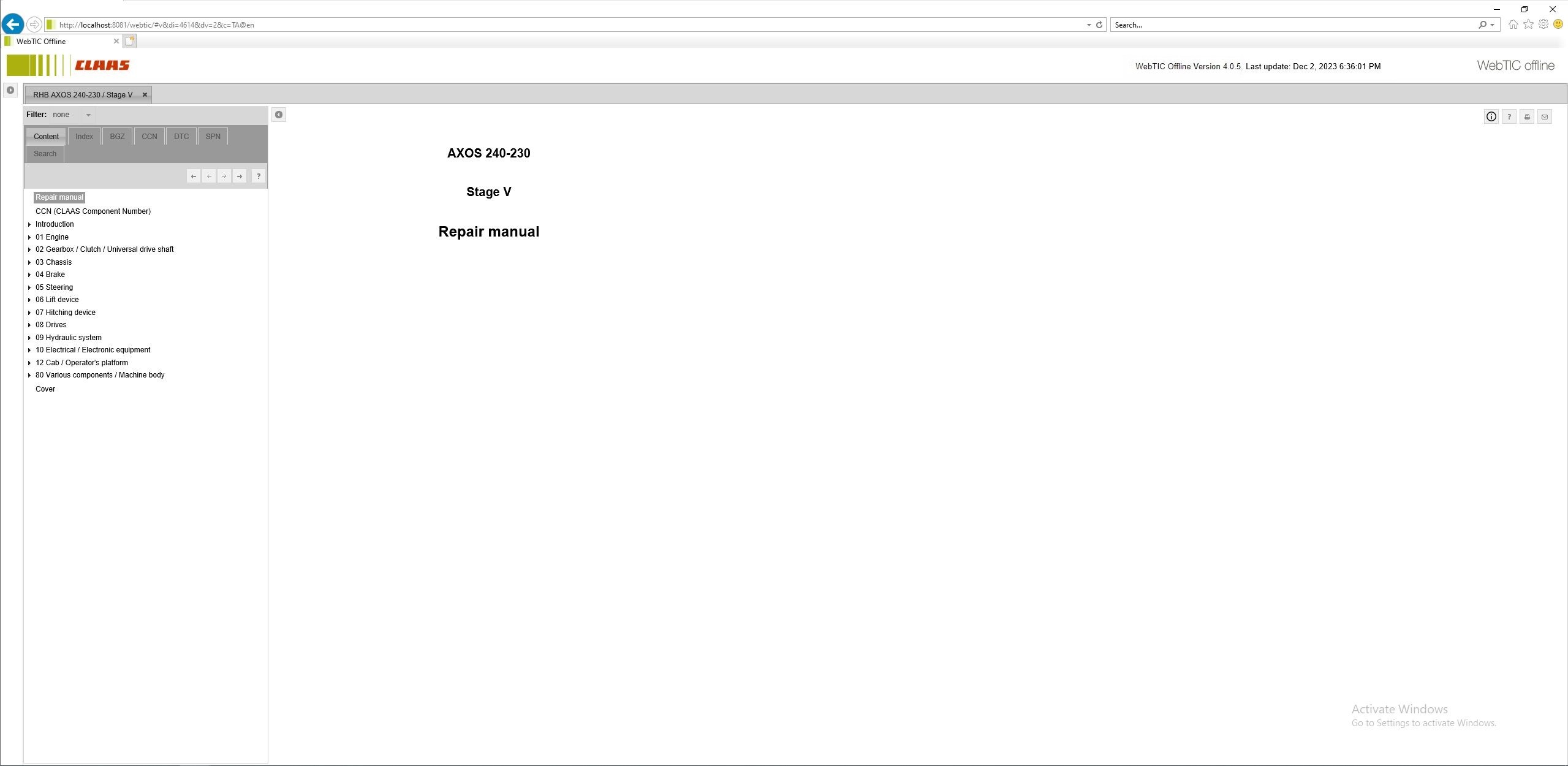 CLAAS WebTIC Offline EN 01.2024 Operator Manual Repair Manual Service Documentation 3