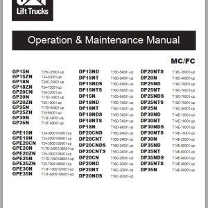 Caterpillar Forklift 8.37 GB peration Maintenance Manual Service Manuals 3
