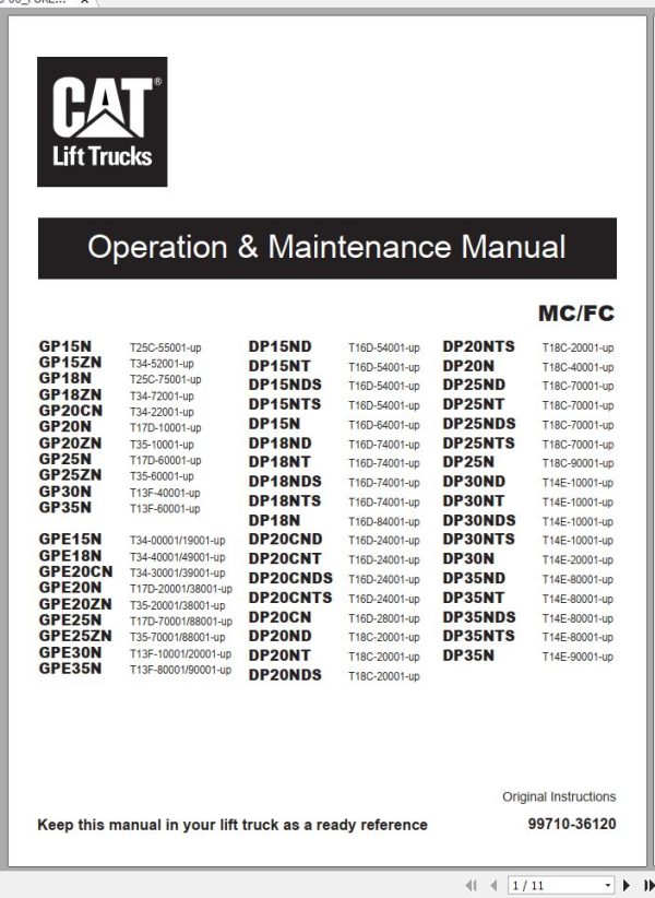 Caterpillar Forklift 8.37 GB peration Maintenance Manual Service Manuals 3