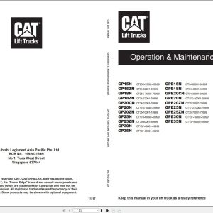 Caterpillar Forklift 8.37 GB peration Maintenance Manual Service Manuals 4